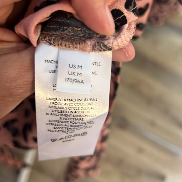 NWT. Maeve by Anthropologie, Leopard Print Pink Women's dress/top/duster. Medium - Picture 10 of 12
